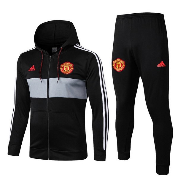 Chandal Manchester United 2019 2020 Negro Rojo Gris